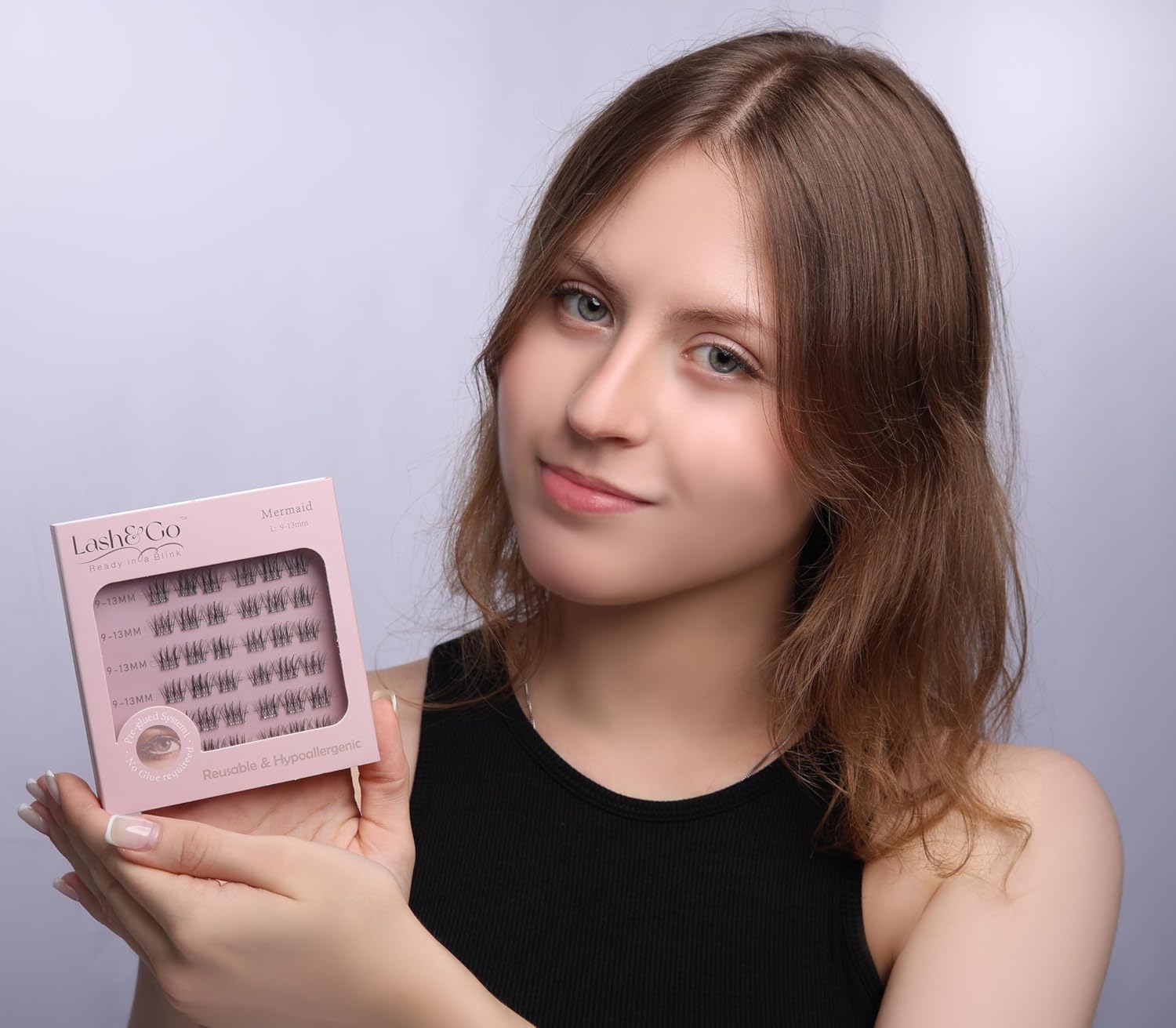 Lash&Go Pre-Glued Lash Segments | No Glue Required | Reusable False Eyelashes