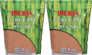 Iberia Pure Cane Raw Turbinado Sugar 2 lb (Pack of 2)