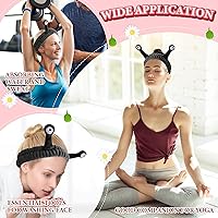 Vista 7 de Diadema de lavado facial, bandas para el cabello de spa de palma y caracol, diademas de maquillaje para mujeres, diadema elástica de forro polar