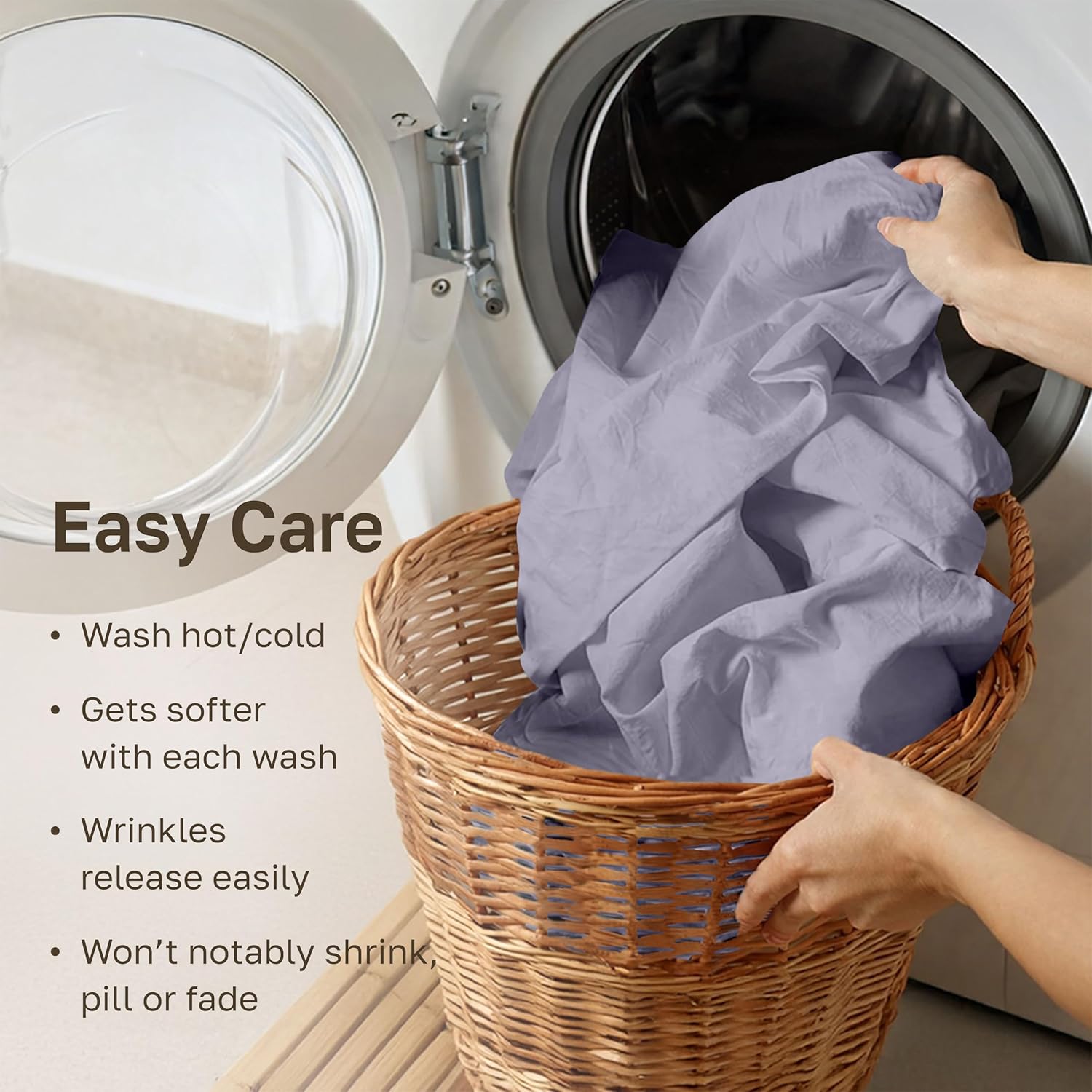 California Design Den Luxury 800 Thread Count Sheets Queen - 100% Cotton Sateen for Queen Size Bed, Bedding Set with Deep Pockets - Lavender - Image 6