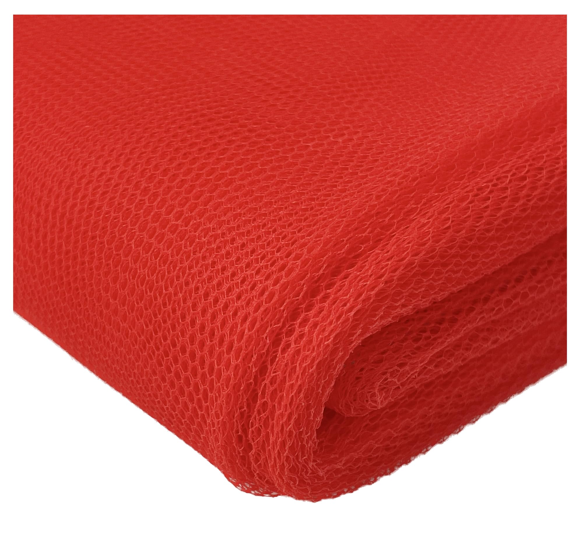 Thefabrictrade Grenadier Red Sheer Dress Net Mesh Fabric Tutu Tulle Mesh Dancewear Stiff Flare Free Nylon Wedding Bridal Veil Material 150Cm Wide (200 X 150Cm / 79" X 60", )