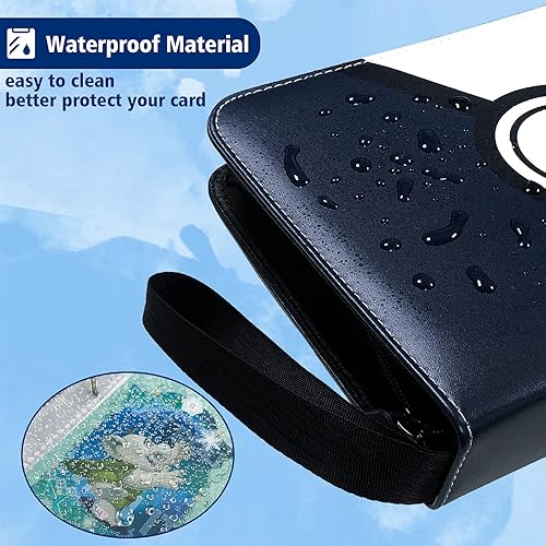 Miniatura 4 de Carpeta de tarjetas 4 bolsillos portátil para coleccionista de tarjetas con 50 fundas de hasta 400 tarjetas juego de cartas soporte para coleccionar