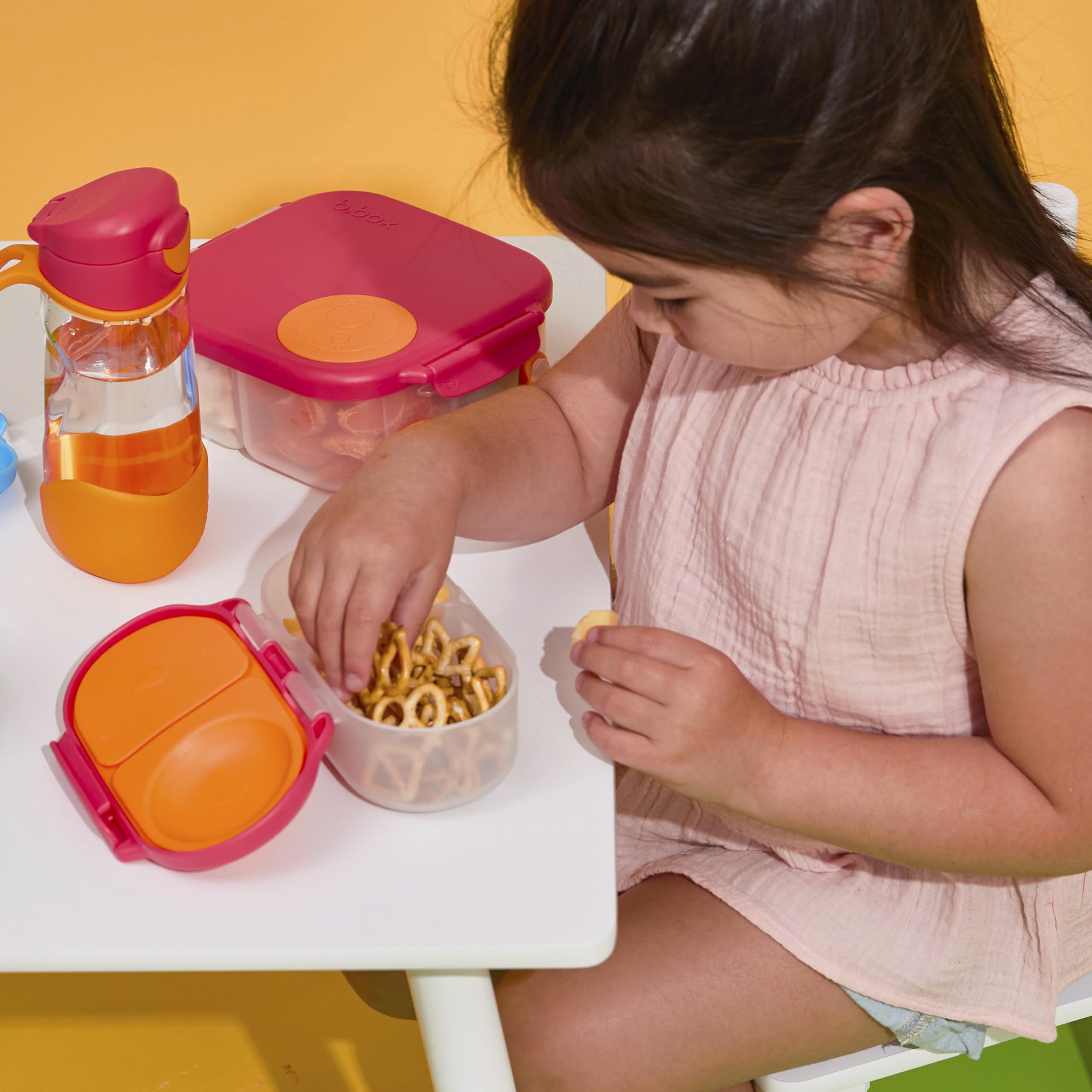 b.box Mini Bento Box 2 Scomparti a Prova di Perdite Lunch Box Bambini Scuola Senza BPA