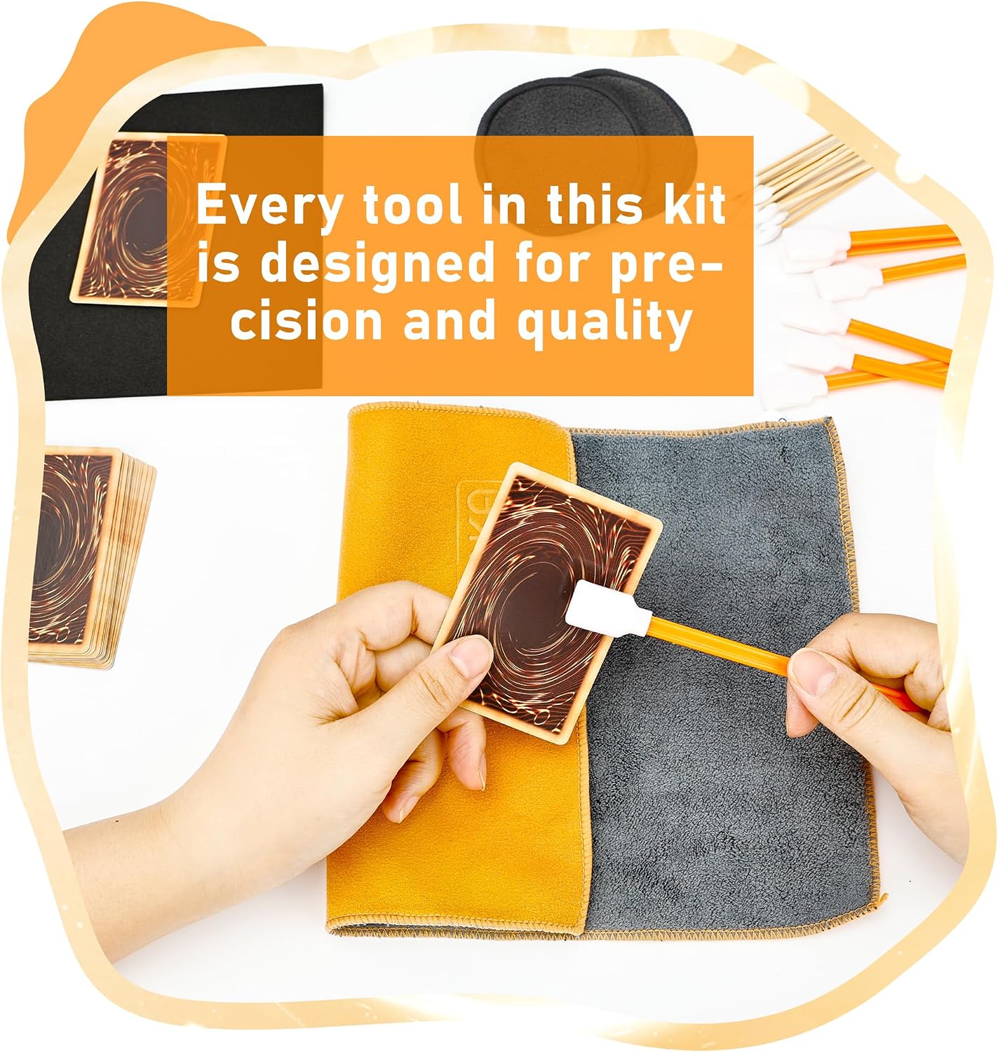 335 Pcs Card Cleaning Kit Various Card Flattening Repair Care Tools Kit for Card Restoration Shaping Protection Cleaning Collectors Collectible