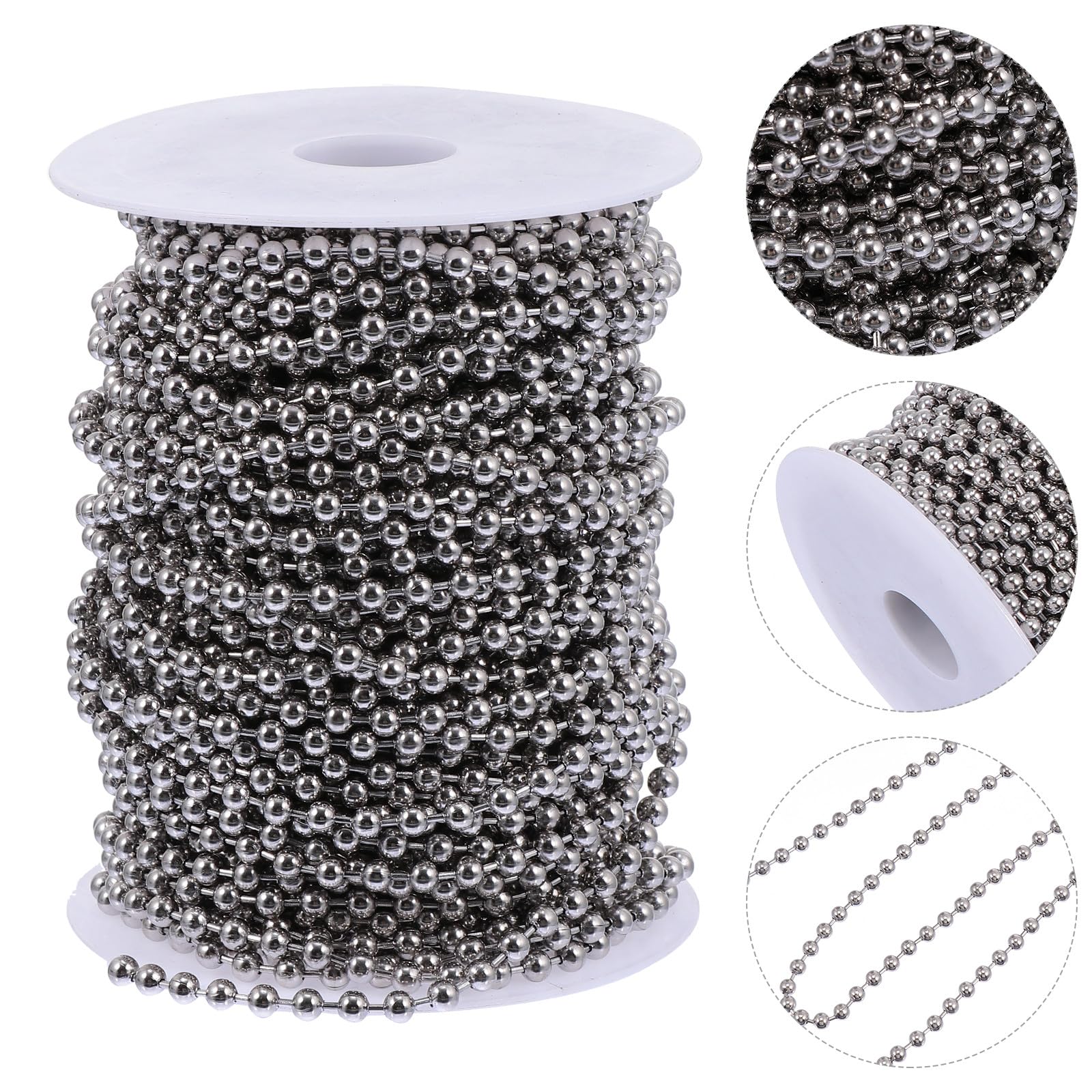 Stal Nierdzewna Beaded Chain Do Biżuterii Rękodzieło Rozszerzenie Łańcucha Komfortowe Gładkie Do Naszyjnika i Projektów DIY