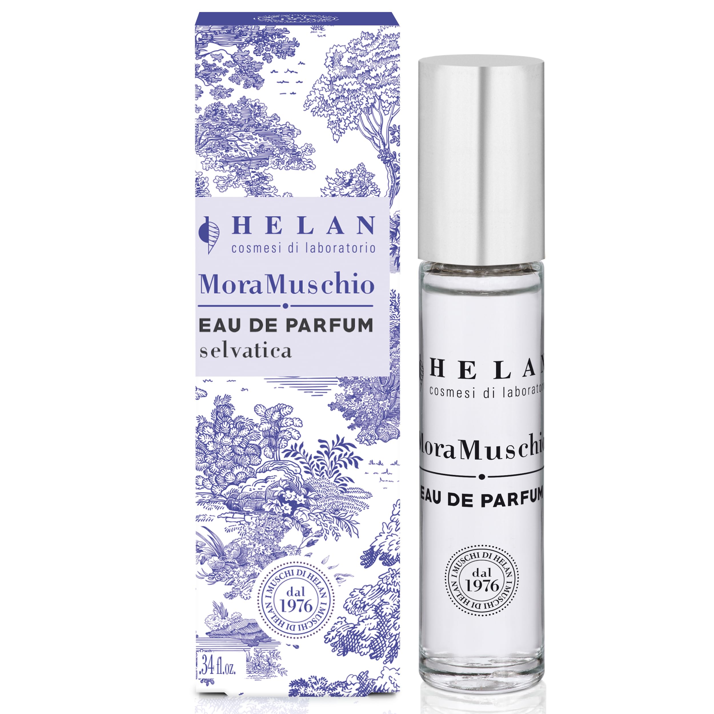 Helan Mora Muschio - Women's Perfume Eau de Parfum Selvatica, Fruity, Floral and Musky Fragrance with Blackberry, Raspberry, Blueberry, Wild Rose and Sandalwood - 10 ml, Made in Italy