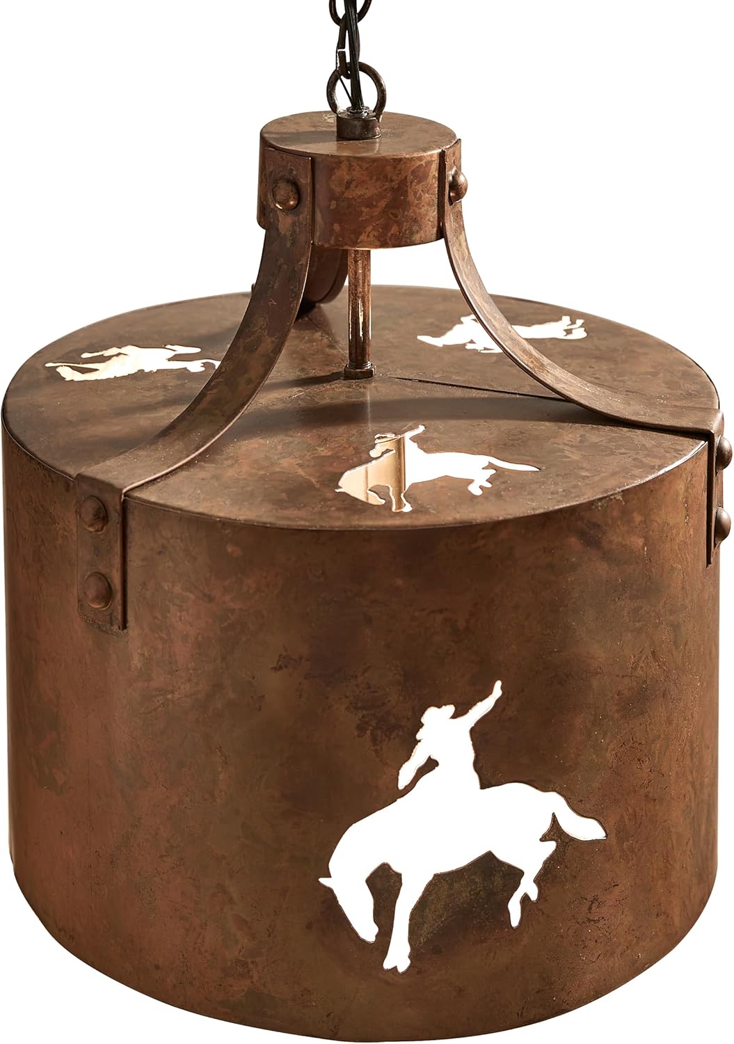 Park Designs Bucking Bronco Pendant Lamp, Metal Accent Lamp for Country Western Style Home Decor, Everyday Light for Cowboy Themes