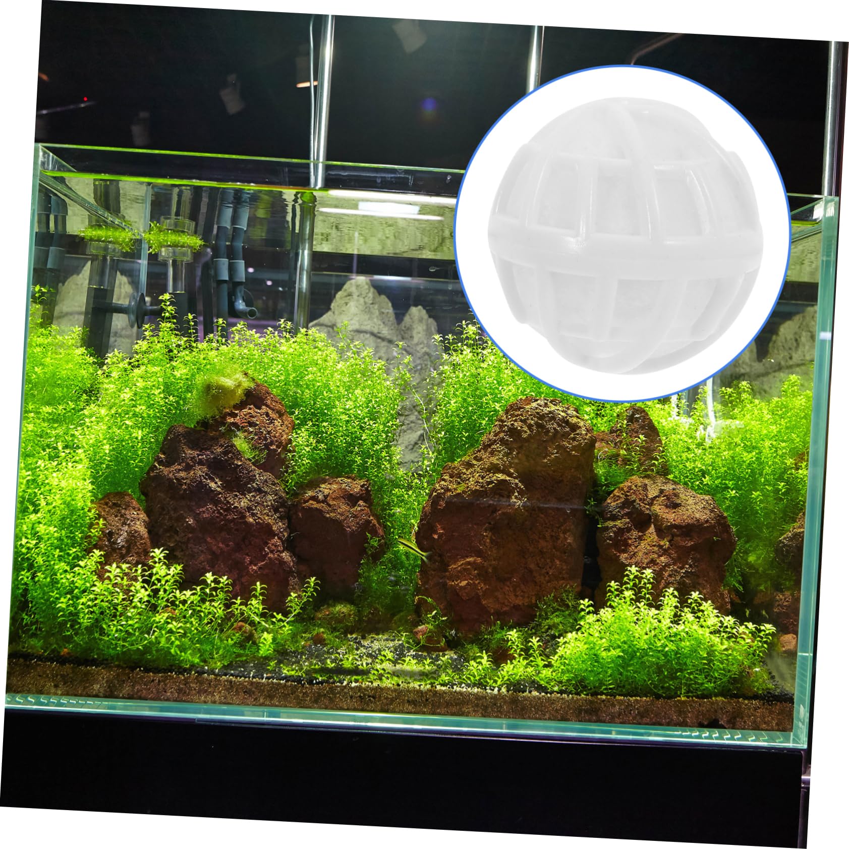 BESPORTBLE 100 Piezas Material De Filtro De Tanque De Peces Acuario Bio Bolas Filtro De Pecera Bolas De Filtro De Piscina Filtro De Tanque De Tortuga Pequeña Bola De Filtro Abdominales