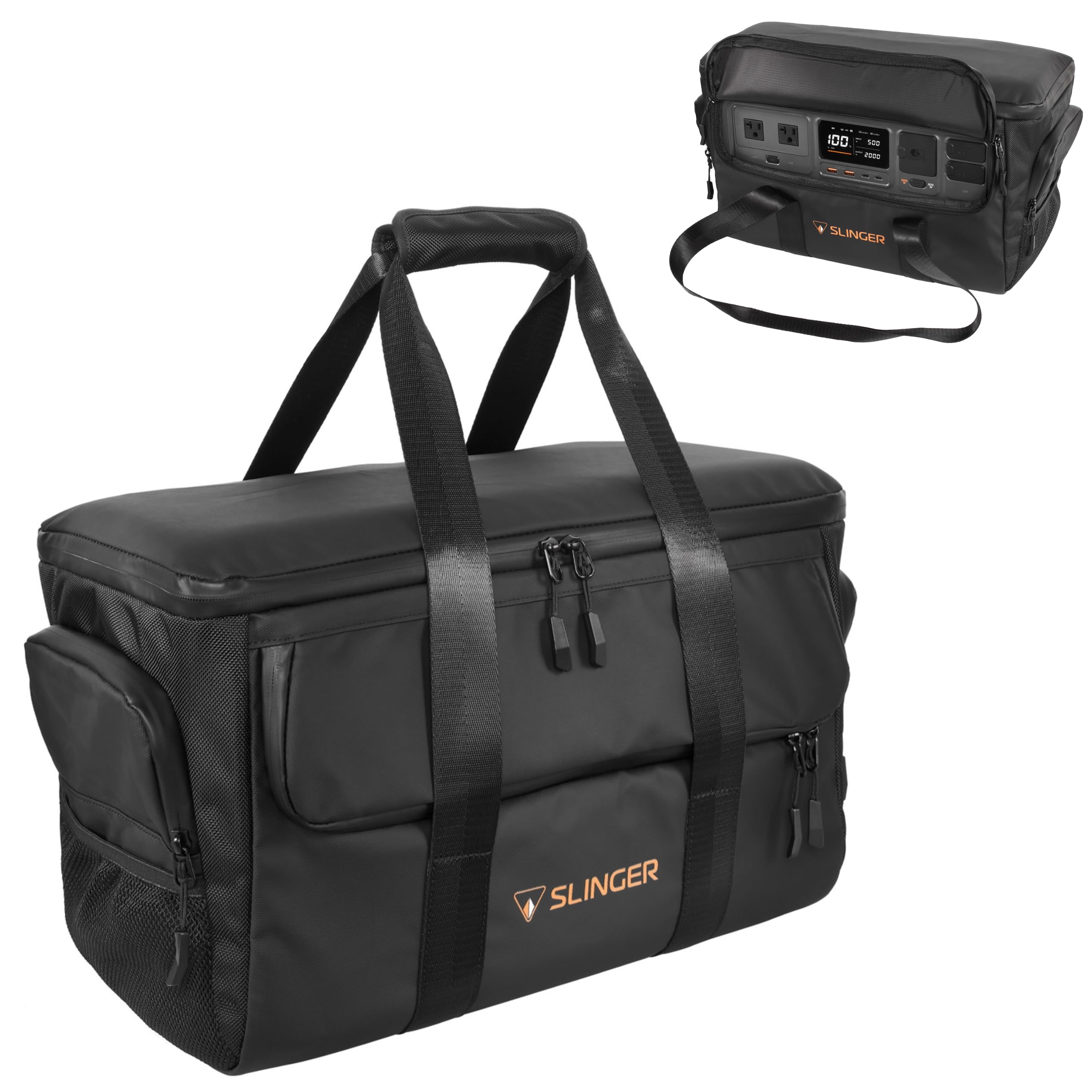 SLINGER Storage Protective Bag for DJI Power 1000 Portable Power Station, Black