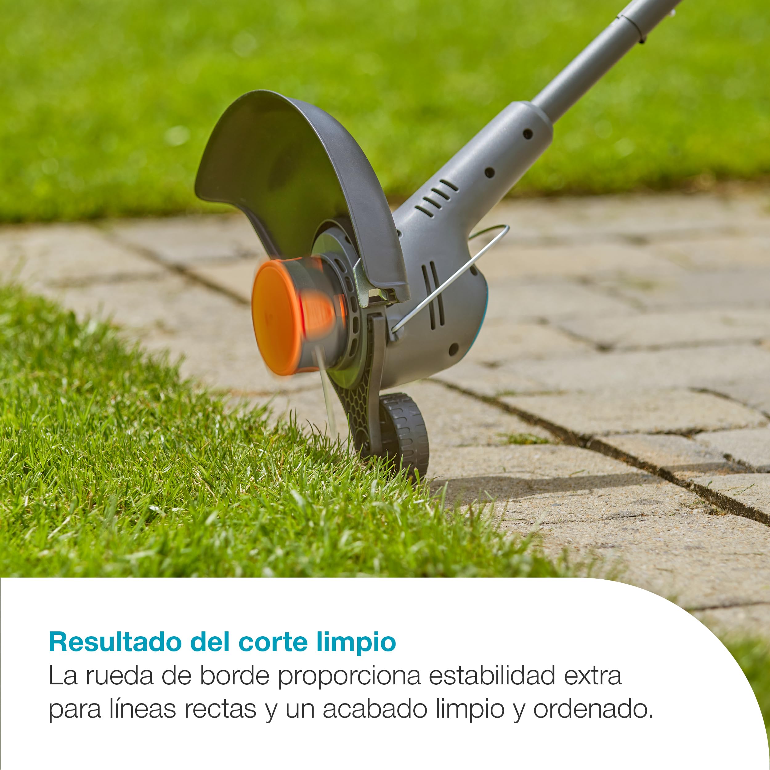 Gardena Cortabordes de batería EasyTrim 25/18V P4A Solo: Ligero, Corte de Bordes, Telescópico, Ergonómico, Sin Cable (14704-55)