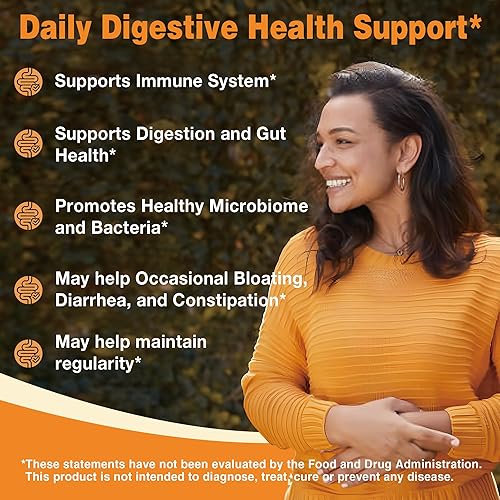 Miniatura 3 de Vitamin World Probiótico 16, 20 mil millones de UFC, 16 cepas con fibra prebiótica para la salud digestiva e inmunológica, probióticos para mujeres