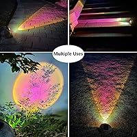 Vista 7 de GOODFOEVER Luces solares de roca (2 unidades) luces de proyección de puesta de sol, luz nocturna de atmósfera, luces de jardín alimentadas por