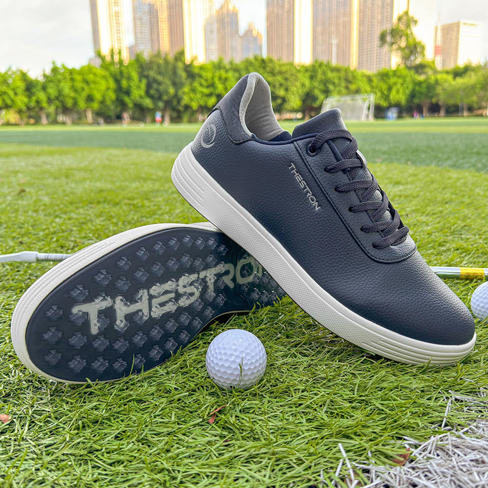 Zapatos De Golf para Hombre Sin Clavos Impermeables Zapato Entrenamiento De Golf Informales Transpirables Clásicas