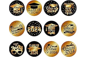 Golden Graduation Stickers Class of 2022