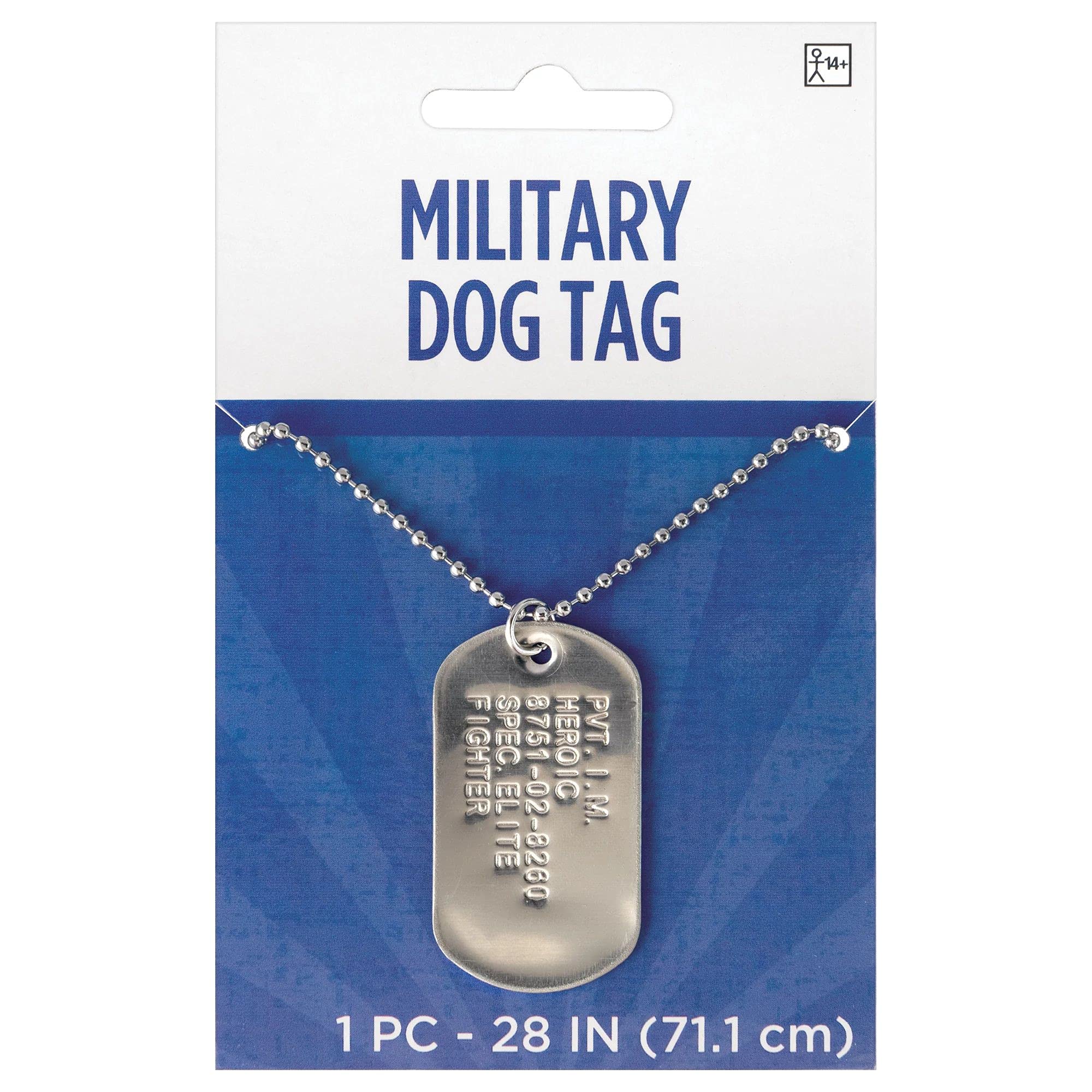 Amazon.com: Bold & Sturdy Silver Metal Military Silver Dog