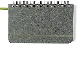 AGENDA PLANNER WIRE-O 2026 CLASSICA SEMANAL OFFICE 15,5X9 VERDE OLIVA