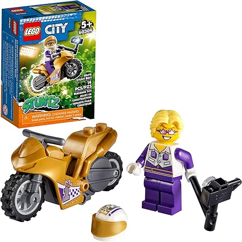 LEGO City Selfie Stunt Bike 60309 Kit de construcción; divertido juguete de bicicleta de acrobacias para selfie para niños (14 piezas)