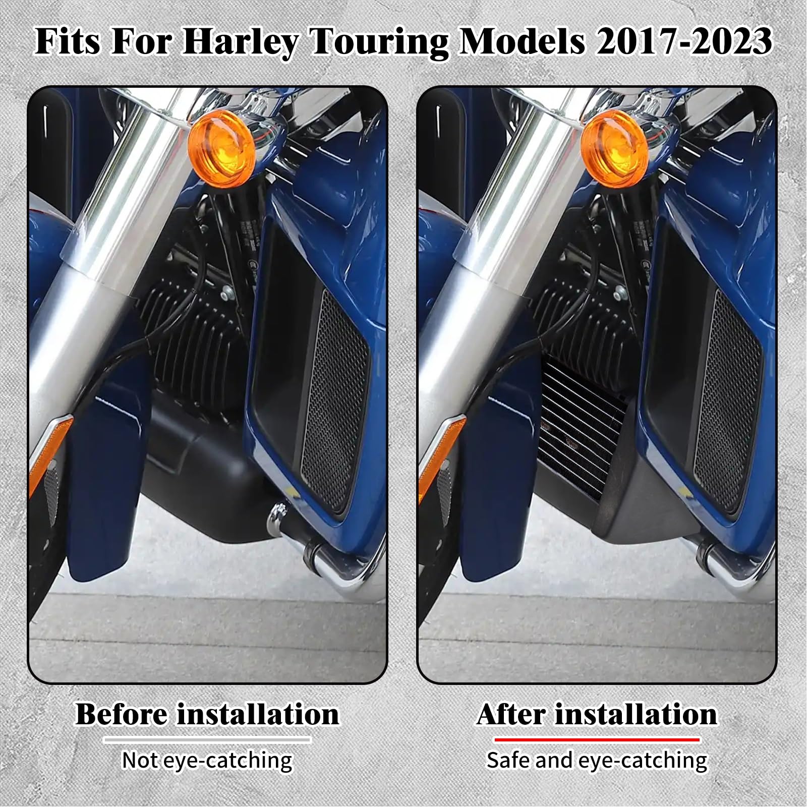 Chłodnica silnika Pasuje do Harley Touring Road King Glide Special FLHR FLHXS 2017-Up osłona chłodnicy oleju motocyklowego Chłodnica Oleju