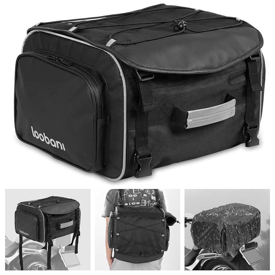 Amazon | LOOBANI シートバッグ 防水 バイク シートバッグ25L大