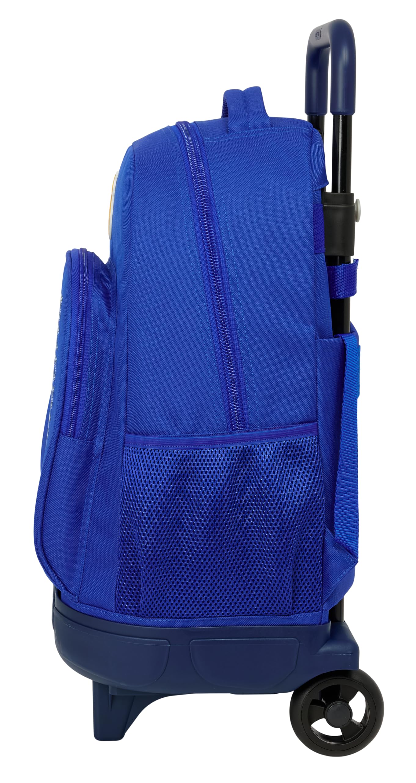 REAL MADRID - Mochila Grande con Ruedas, Compacta, Extraíble, Ideal para Niños de Diferentes Edades, Cómoda y Versátil, Calidad y Resistencia, 33x22x45 cm