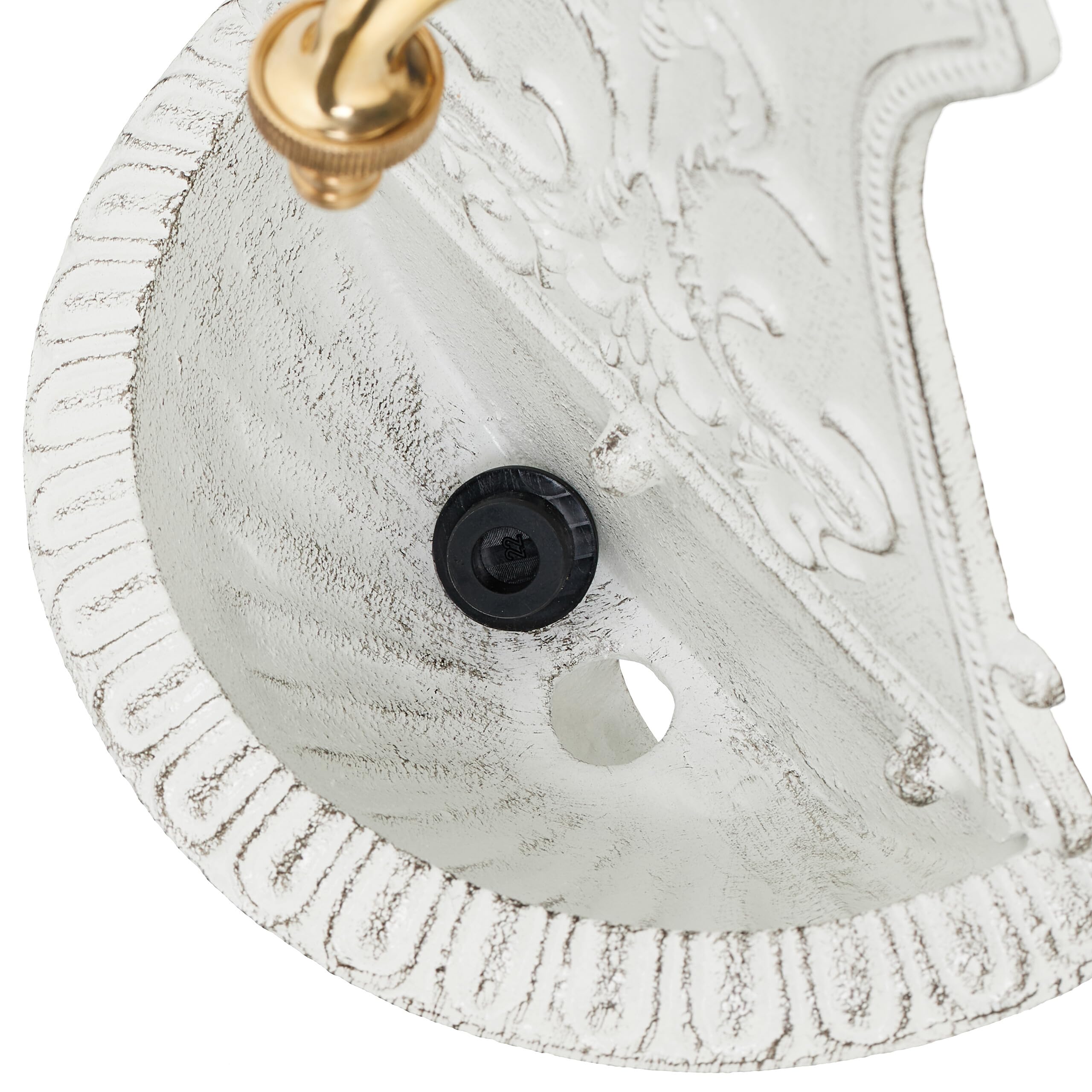 Relaxdays Fontaine extérieure de Jardin, Robinet, Design nostalgique, H x L x P : 42 x 24,5 x 11,5 cm, Blanche