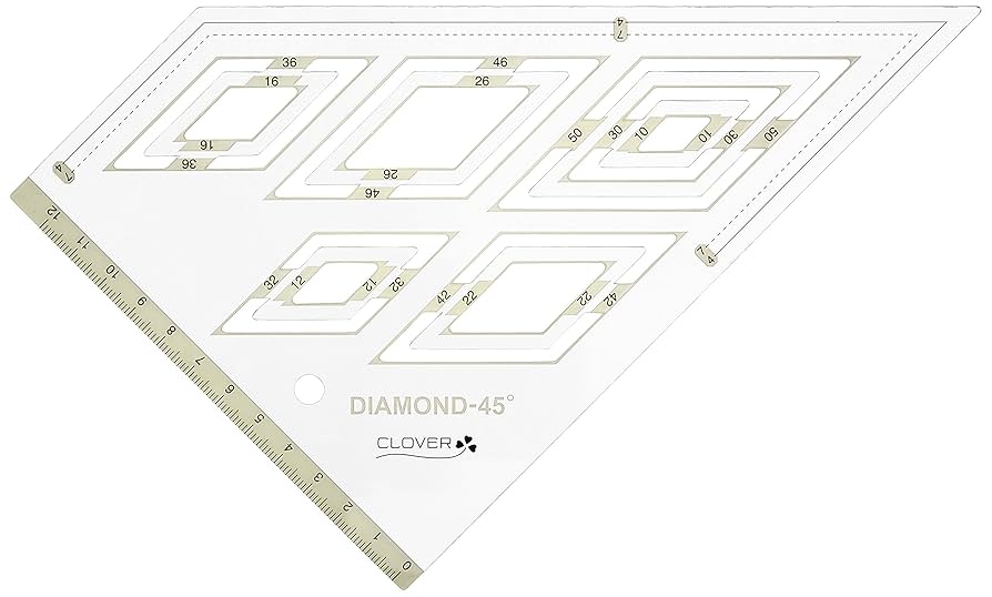 オーダー　手書きパース Amazon.co.jp: Clover ピーステンプレート ひし形45度 57-997