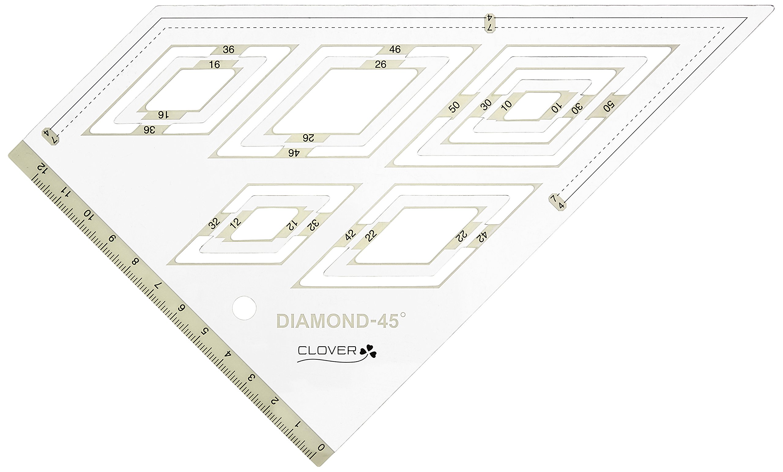 Amazon.co.jp: Clover ピーステンプレート ひし形45度 57-997 : おもちゃ