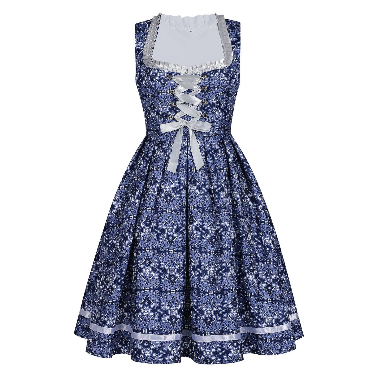 Dirndl Damen Oktoberfest Dirndlkleid, Trachtenmode mit Trachtenbluse Spitze Midi Rock Schürze,Trachtenkleid Volksfest für Oktoberfest,Volksfest, Junggesellenabschied