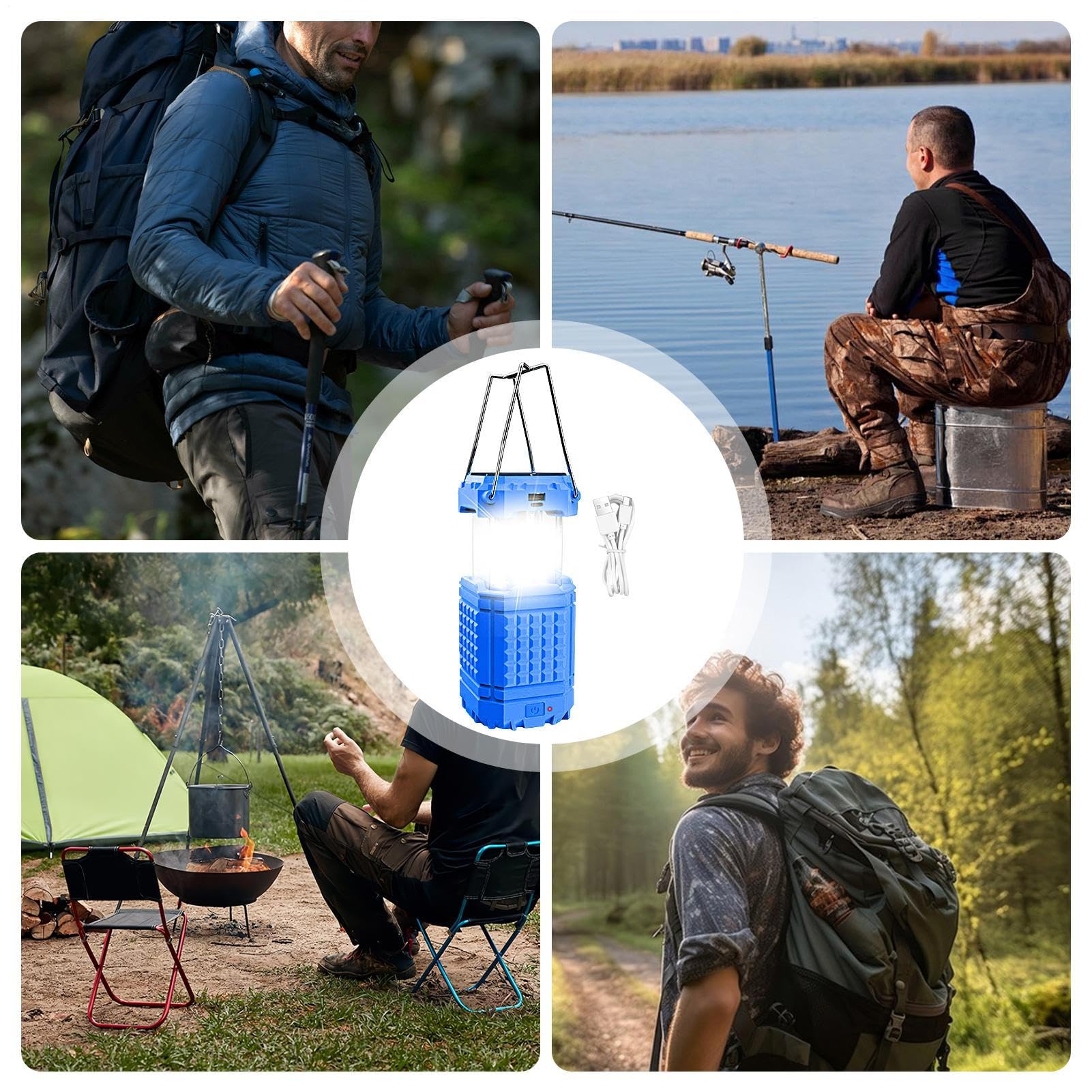 Lampada Da Campeggio Solare - Lampada Da Campeggio LED, Lanterna A Energia Solare Ricaricabile 3000 MAh, 10 Ore Di Autonomia | Lampade Da Campeggio LED Portatile Impermeabile Per Viaggio, Zaino