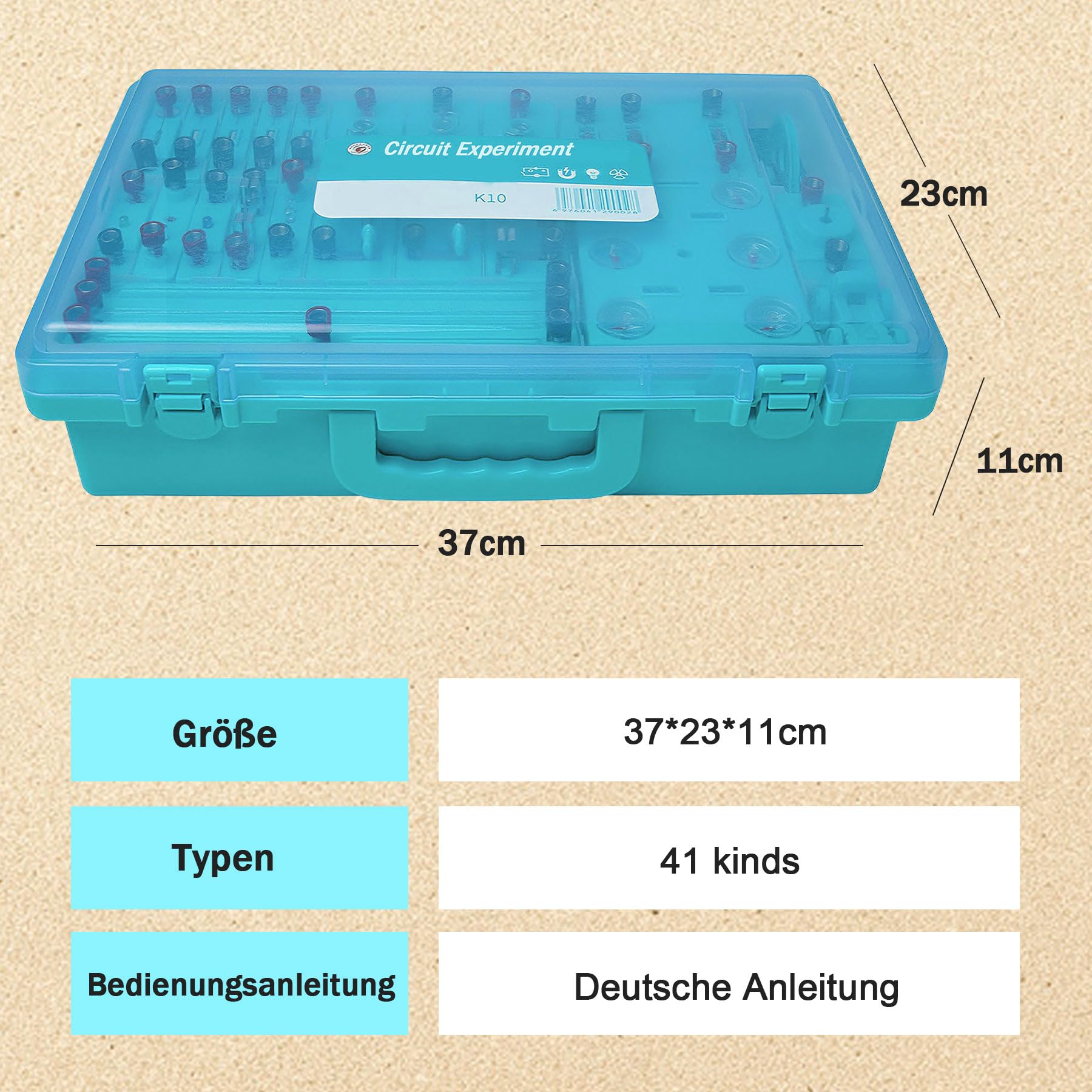 Kit Circuito de Física, Kit ​de Inicio Experimentos ​de Electricidad y Magnetismo para Niños, Electromagnetismo Kit - Desarrollar la Capacidad Intelectual | Circuitos Electrónicos Set, Física Electricidad y Magnetismo Experimentos Kit con 56 Accesorios, D