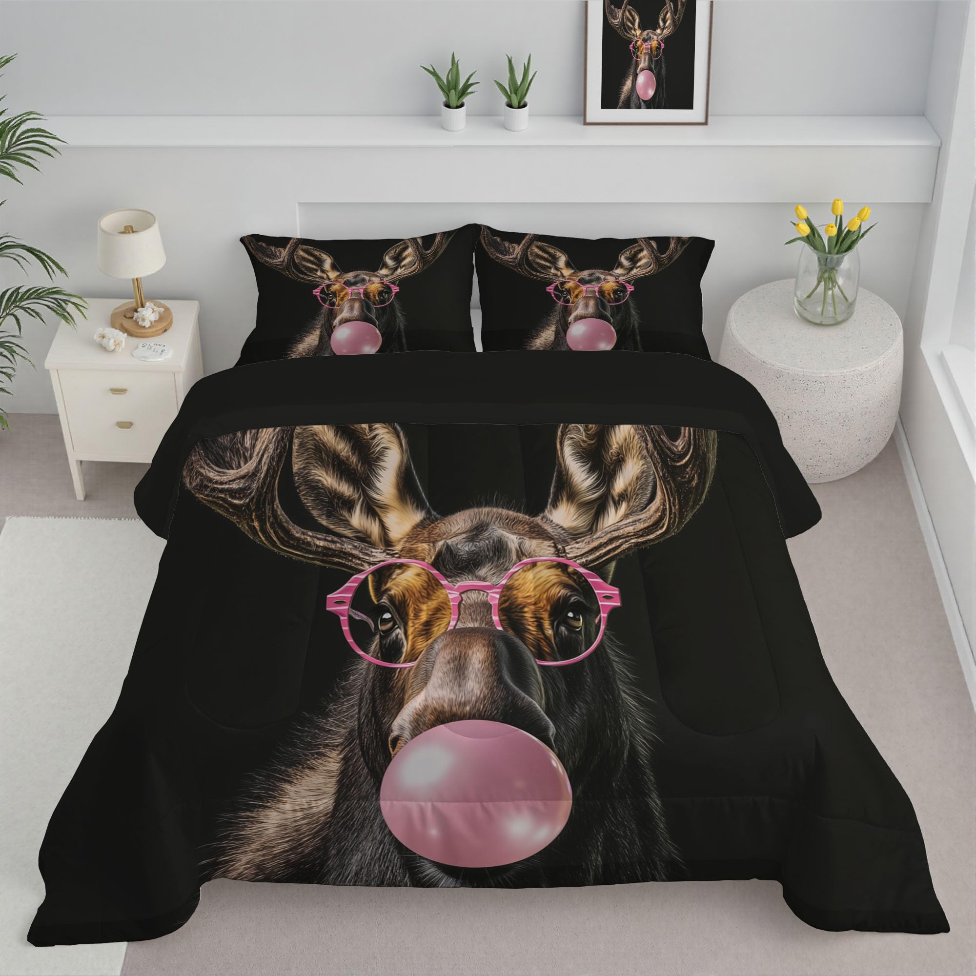 Couette 4 saisons 140x200cm brun réversible pour lit 1 personne