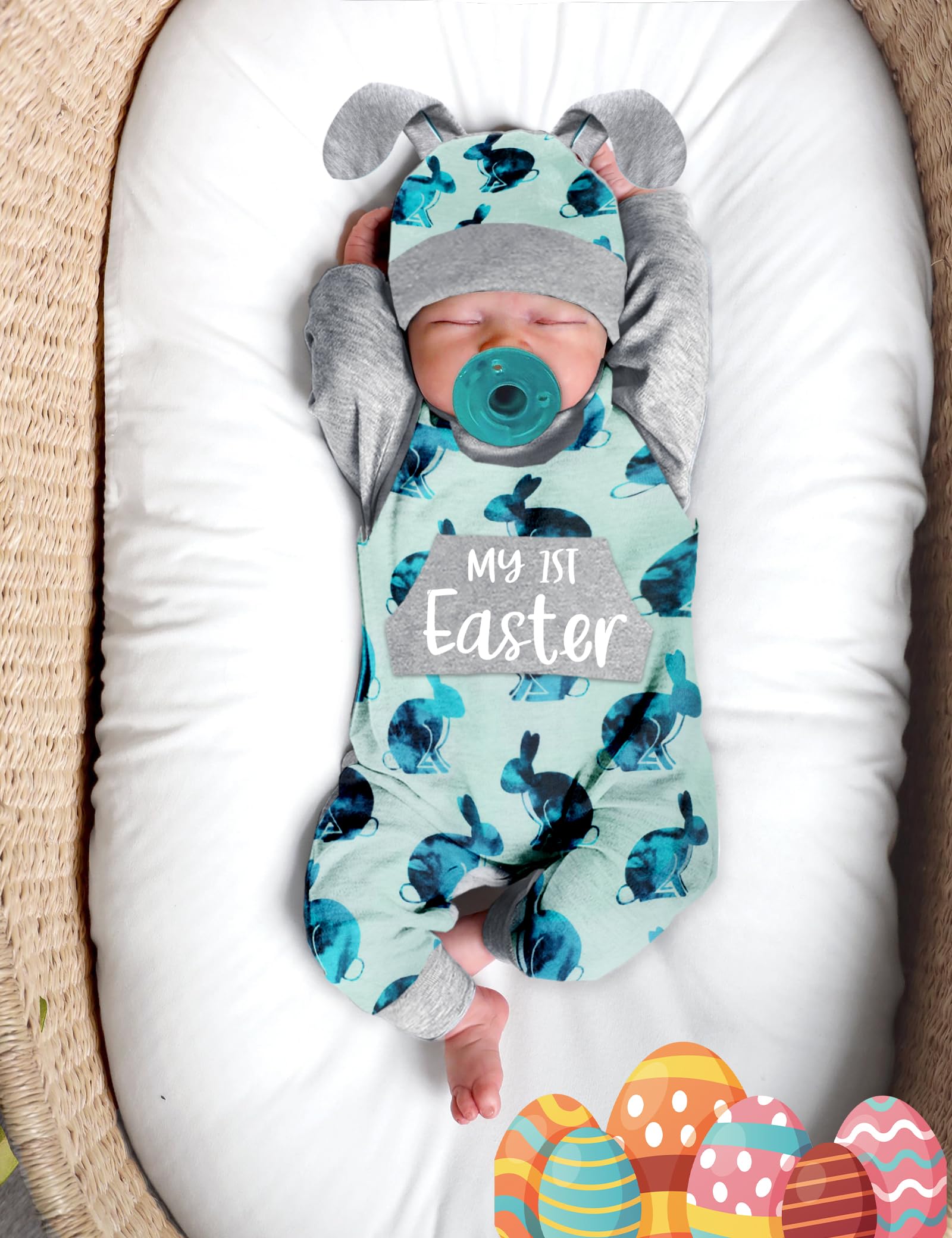 BAVADER Baby Boy Easter Outfit 6-9 Months My First Easter Baby Boy Outfit Baby Easter Outfit Boy Easter Outfits for Baby Boys Infant Boy Easter Outfit 1st Easter Baby Boy Outfit Bunny