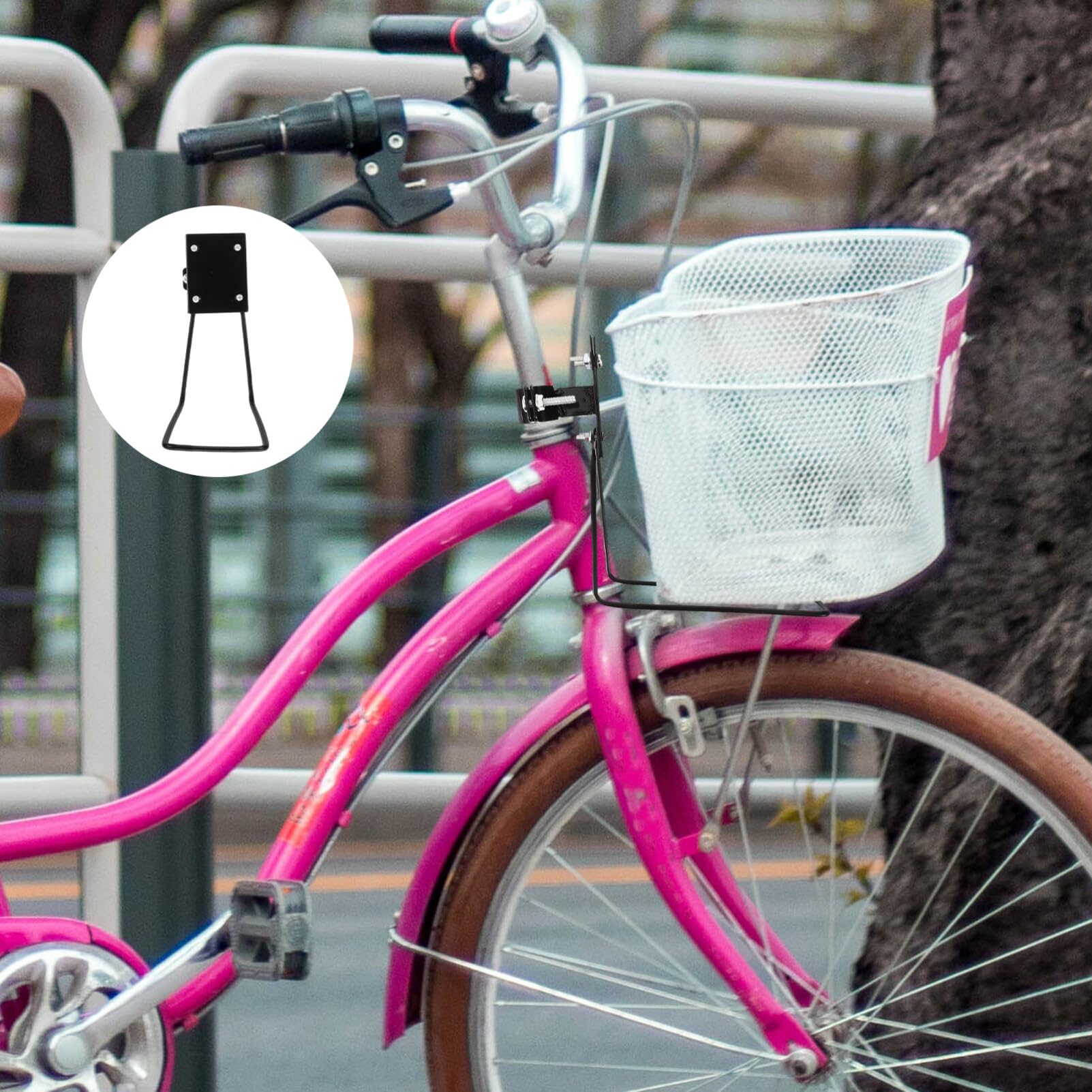 POPETPOP 1 Set of Bike Storage Bracket Compact Easy Install Front Bike Rack for Road Mountain