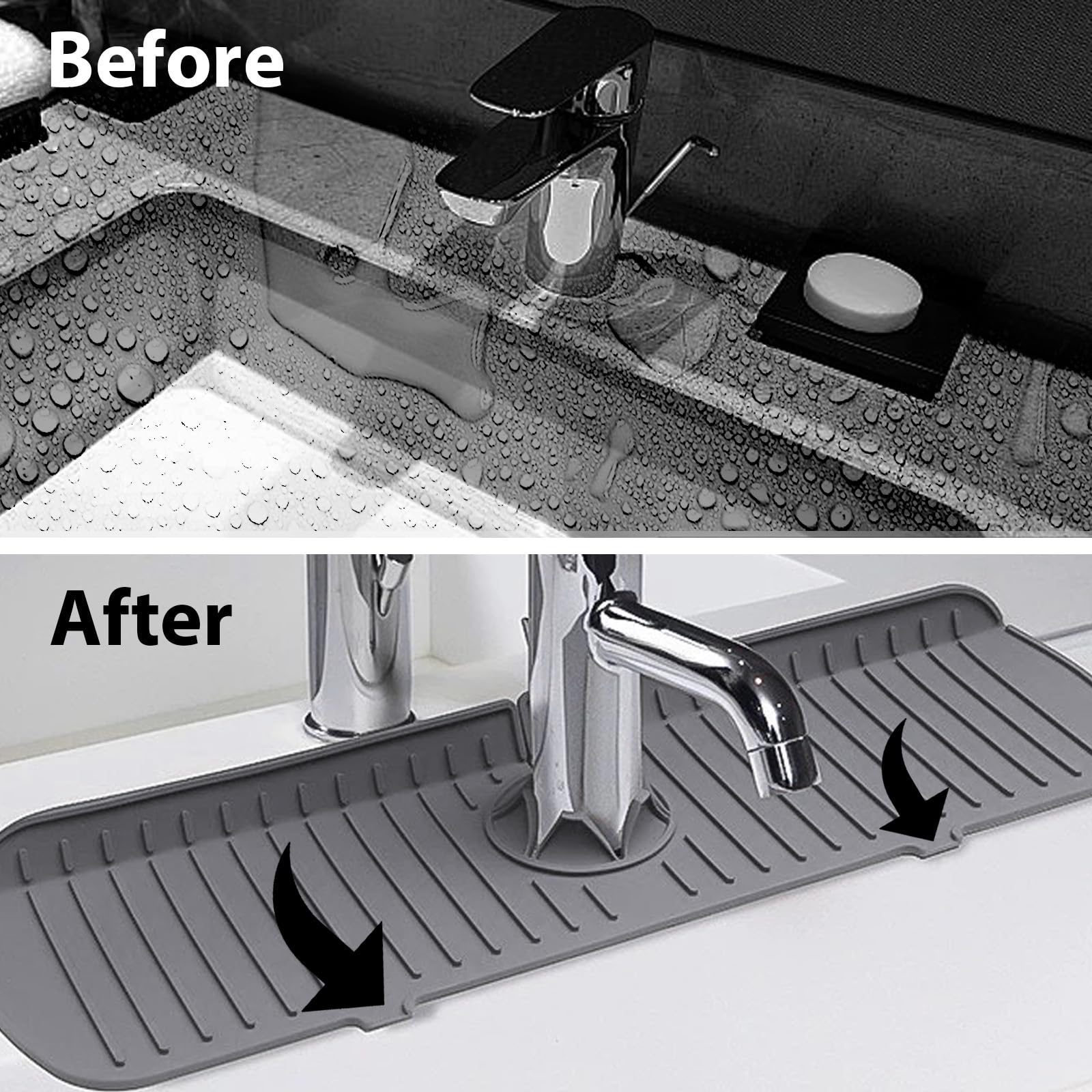 Aggiornato Diatome Lavello Paraspruzzi Rubinetto Della Cucina Tappetino Assorbente Catcher Gocciolamento Rubinetto di Asciugatura Pad per Bancone Bagno Bar Strumenti  15