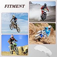 Vista 3 de Guardabarros de plástico delantero estilo CRF50 125CC Pit PRO Trail Dirt Bike - Blanco