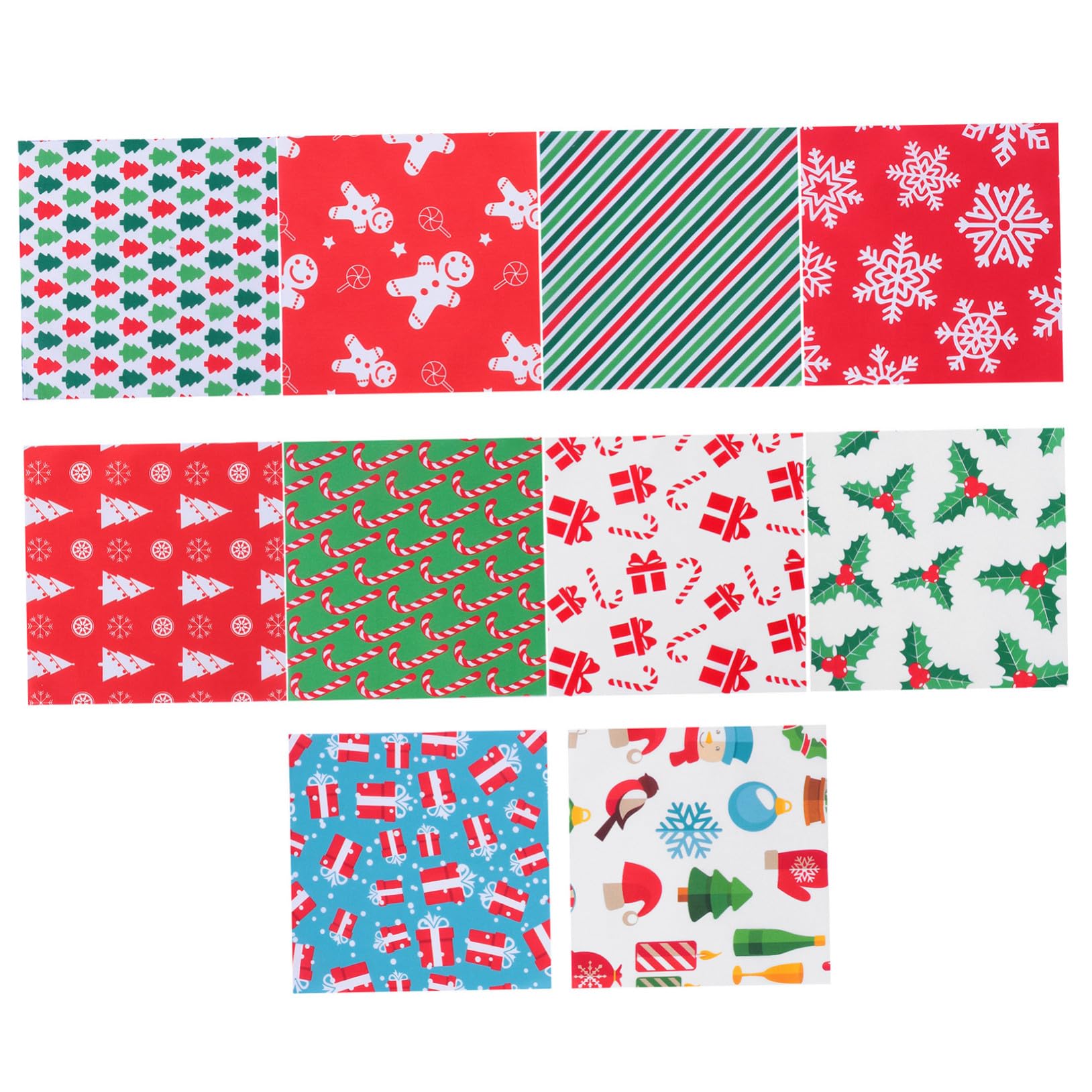 HAPINARY Beautiful Christmas Patchwork Cotton Fabric 40pcs Christmas Quilt Fabric Square Printed for DIY Crafts