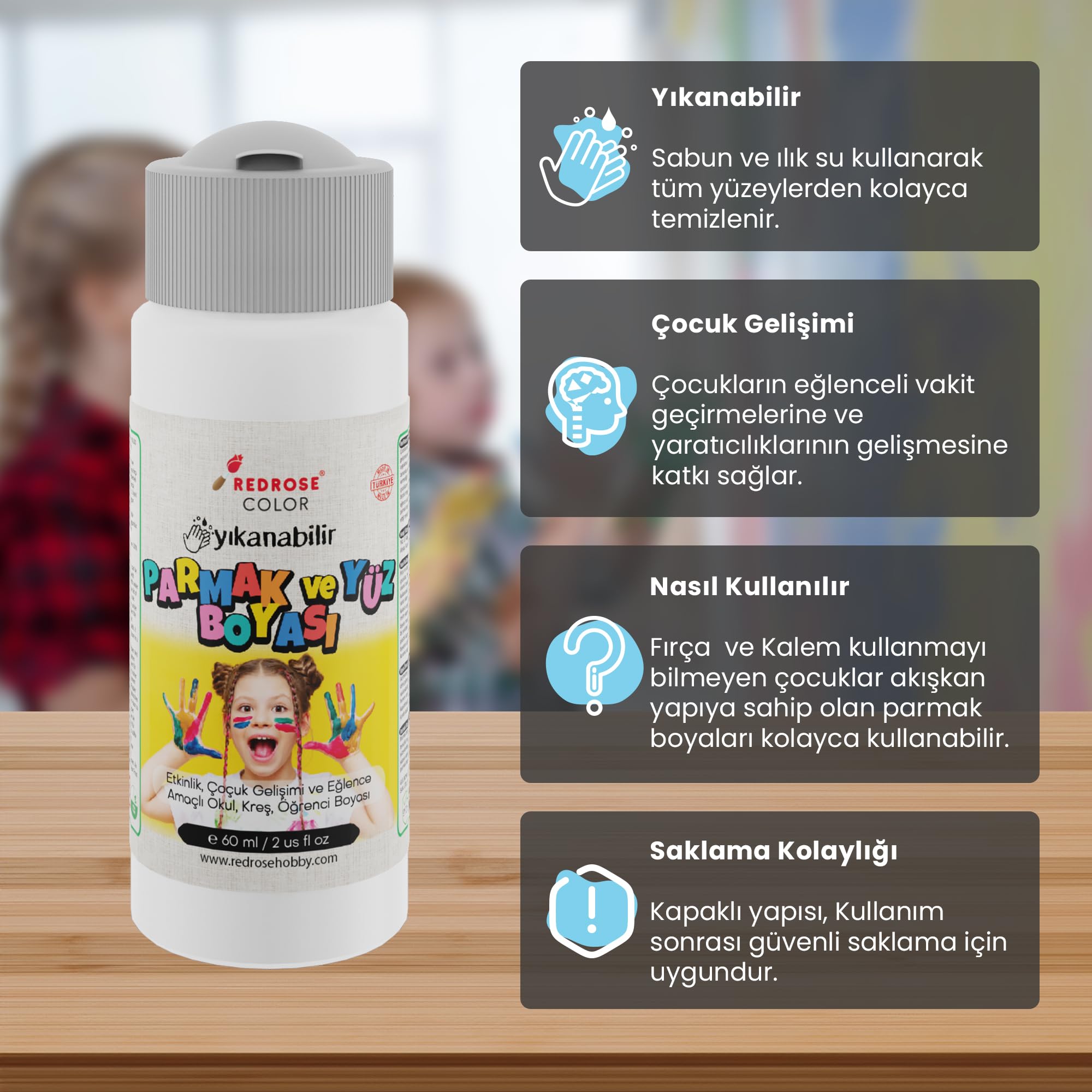 Beyaz Parmak Boyası 60ml