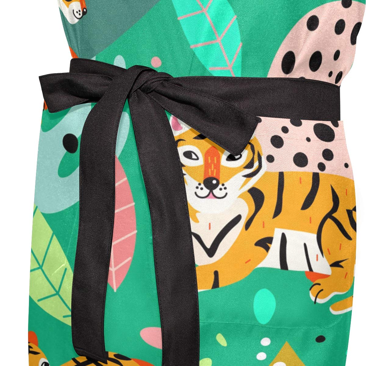 2 Pack Chef Tabliers, Noir Tablier Avec 2 Poches, Etanche Réglable