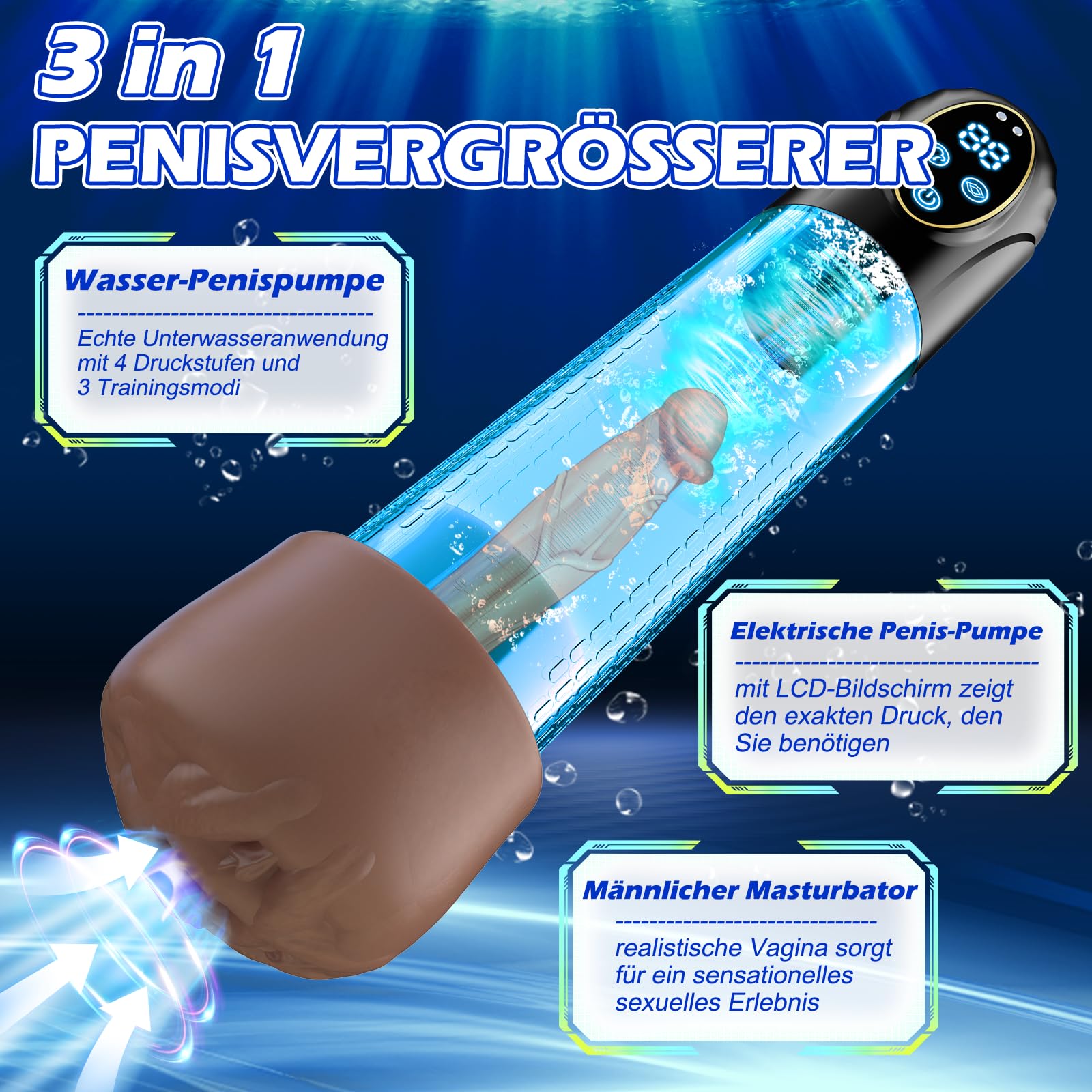 penispumpe mit penisring Penispumpe für mehr Länge und Dicke durch ergänzende Übungen main image 0