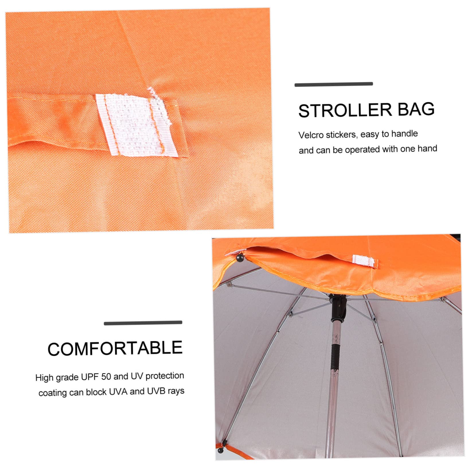 2piezas Sombrilla De Cochecito Uv Parasol Para Bebés Clip Rotatorio Protección Solar Para Carritos y Sillas De Reflectante