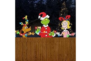 3PCS Christmas Fence Peeker with LED Lights: Light up Your Holiday Decor
