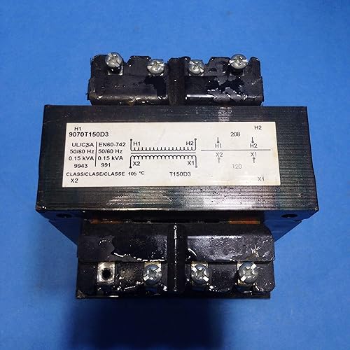 Miniatura 2 de Transformador de control cuadrado D, Voltaje de entrada: 208VAC, Voltaje de salida: 120VAC