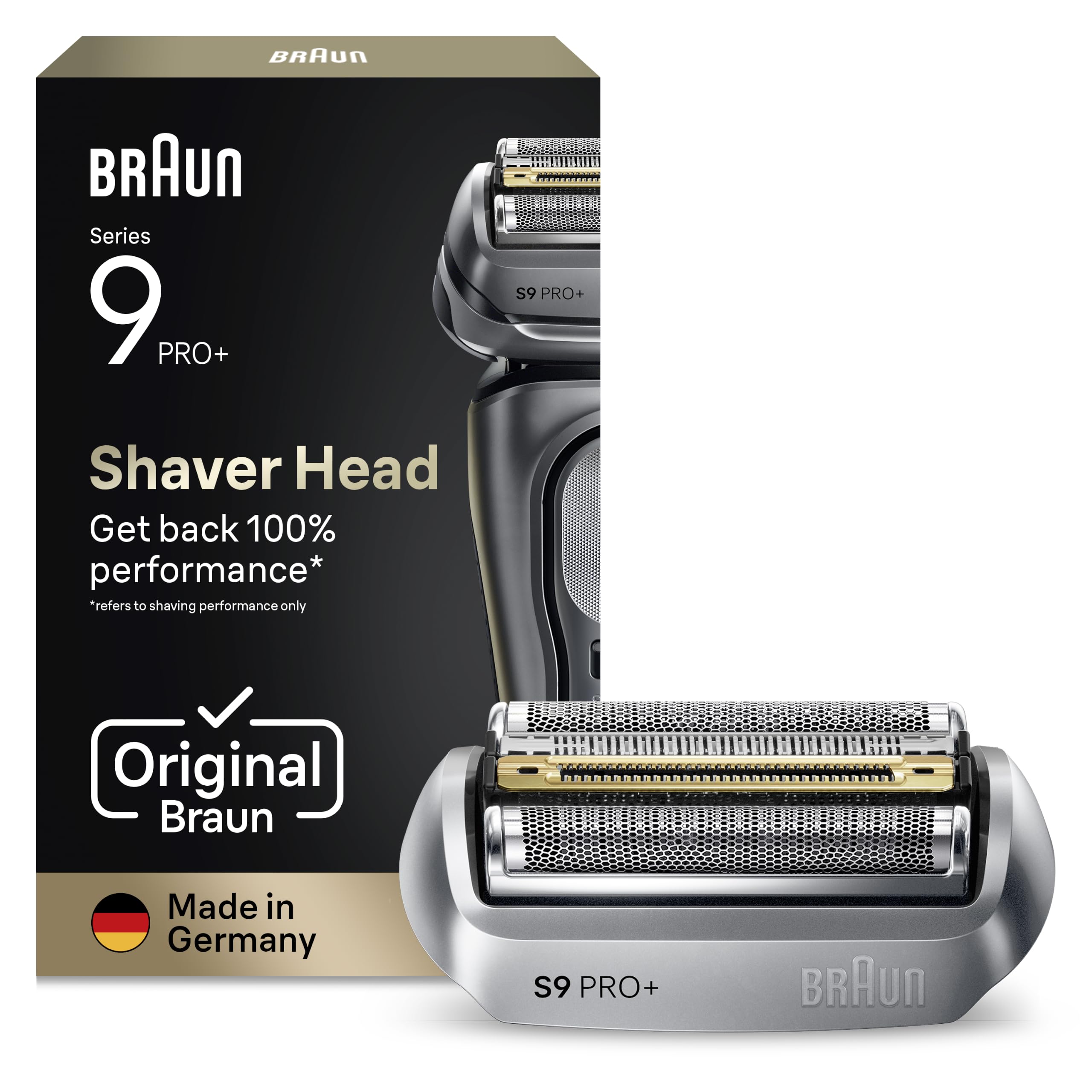 Braun Serie 9 Pro+ 96m, Testina di Ricambio Originale per Rasoio Elettrico Barba, Recupera Il 100% delle Prestazioni, Compatibile con Tutti I Rasoi Series 9