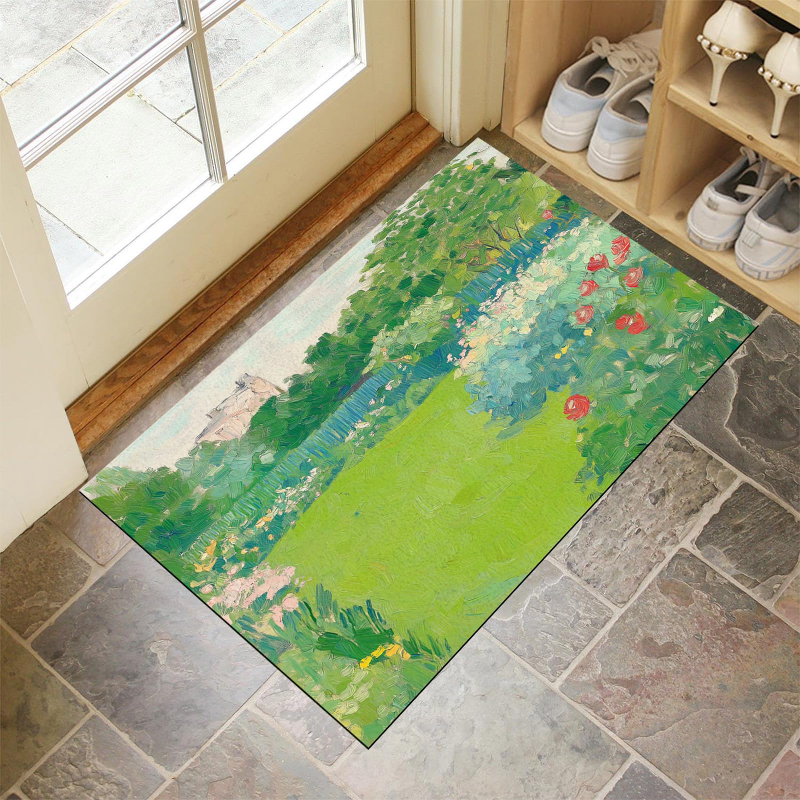 Paillasson 80x120 cm antidérapant résistant pour éliminer la boue du balcon