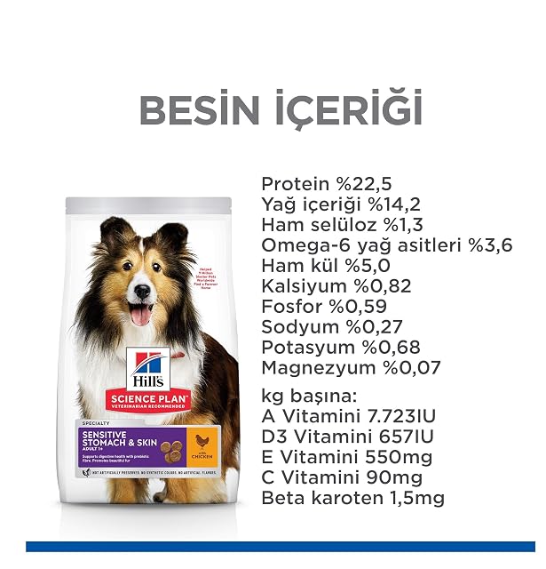 Foto 4 de 7 de HILLS SCIE HSP Canine Adult Sensitive Stomach Skin Medium Pollo 14KG