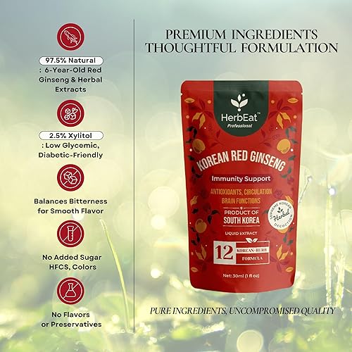 Miniatura 2 de Extracto de ginseng rojo coreano con 11 mg de ginsenósidos  Aumenta la energía, la memoria y la inmunidad, bebida de ginseng de 6 años para