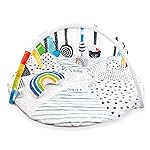 Sassy Stages STEM Developmental Play Gym, Sensory Tummy Time Activity Play Mat w/Built-in Instructions, Ultra Plush & Machine Washable Playmat for Babies & Toddlers, 0+ Months