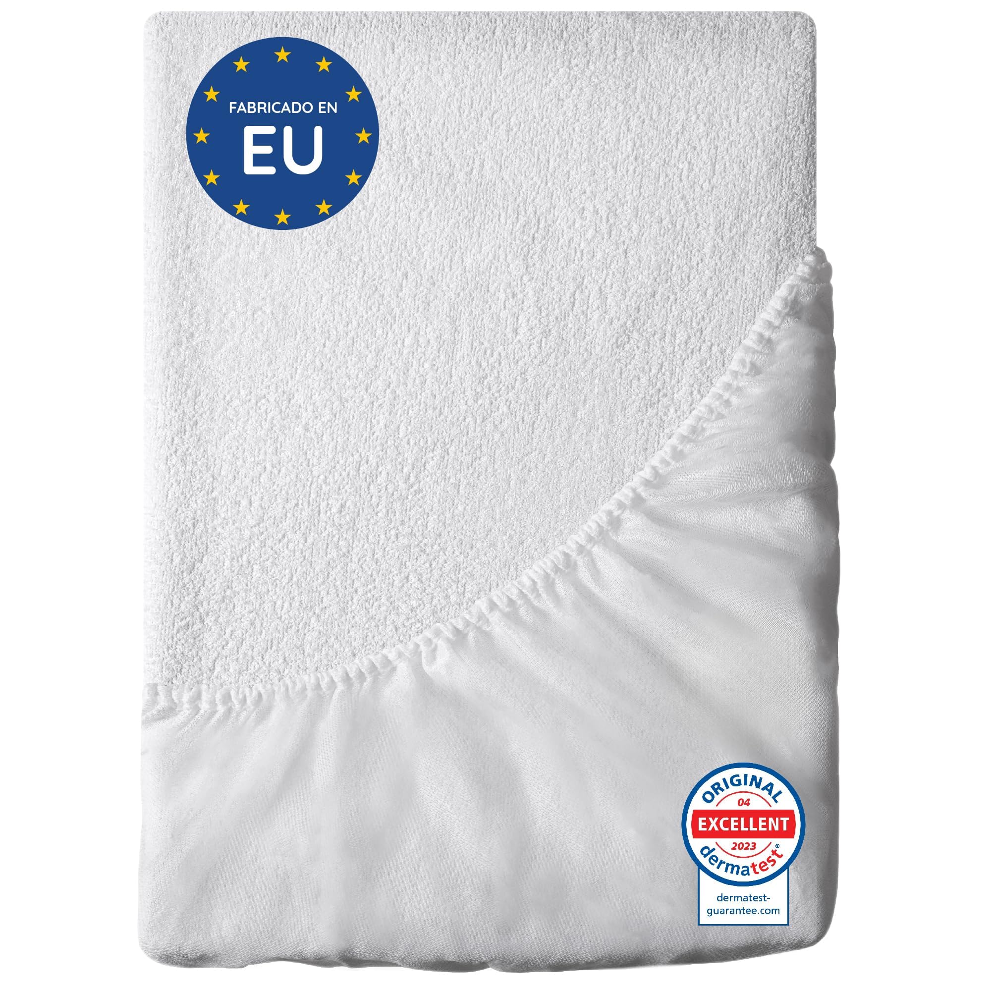 DreamzieMattress Protector, 90 x 200 cm, Waterproof, Oeko-Tex, Made in the EU, Breathable, Anti-Allergy and Anti-Dust Mites