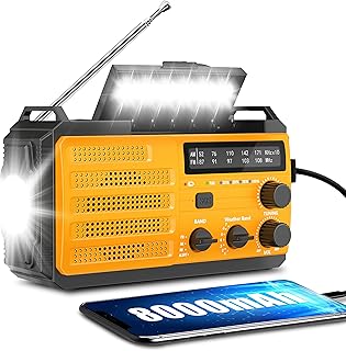 Рекламное объявление - 8000mAh NOAA Emergency Weather Radio, AM / FM / WB Ручная заводная радиостанция на солнечной энергии с оповещением о погоде, Emergency P.
