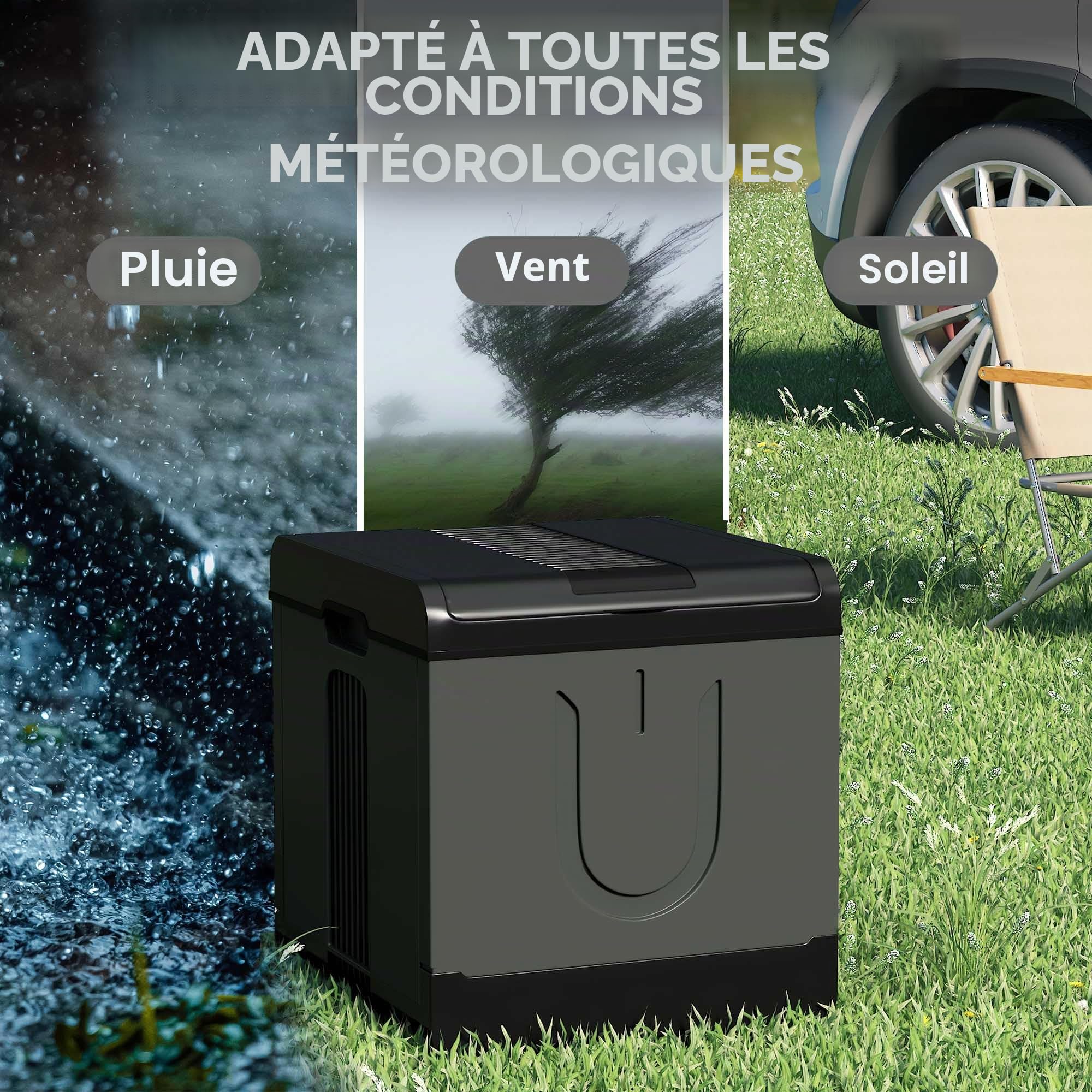 Toilettes de camping pliables grand format - Toilettes sèches de camping sans produits chimiques pour le camping, les festivals, les embouteillages, les tentes